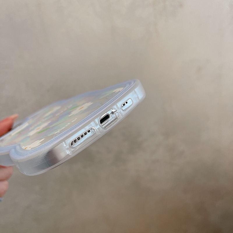 Clear Flower Casing Redmi Note 12 4G 5G 11S 10S 11 10 Pro 9 8 12C A1 10C 10A 9C 9S 9A 6A 5A POCO X4 X5 M3 X3 Pro NFC Cute Waves Edge Love Floral Round Full Lens Protection Soft Phone Back Case Cover BW 35