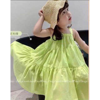 Váy maxi 2 dây bé gái 3 tầng