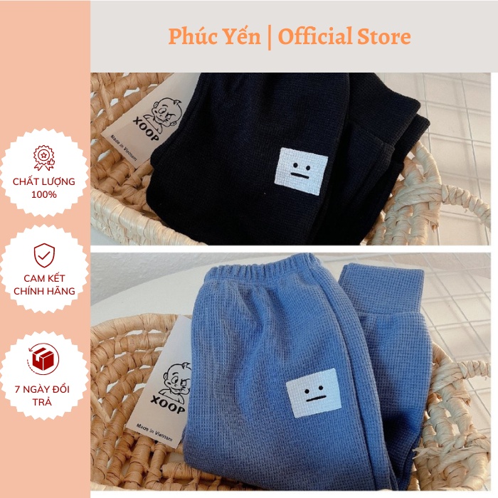 Sét 2 quần dài XOOP in dáng suông chất cotton tổ ong cho bé (8-17kg) Q5  Shop Phúc Yến