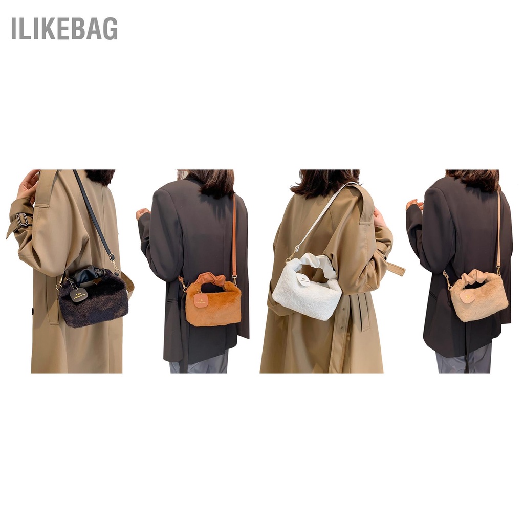 Ilikebag Sang Trọng Túi Free Size Thanh Lịch Màu Sắc Nguyên Chất Móc Có Thể Tháo Rời Tay Cầm Thoải Mái Mờ Cho Bé Gái Nữ Đi Chơi