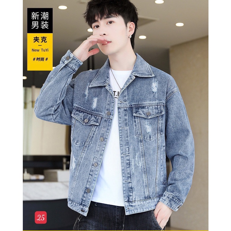 Áo khoác jean nam in logo cao cấp, chất liệu denim thoáng mát, hàng chuẩn shop StoreBEN Shop0807 C16