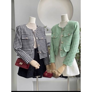 Áo dạ tweed, áo khoác dạ mẫu hot thu đông 2022
