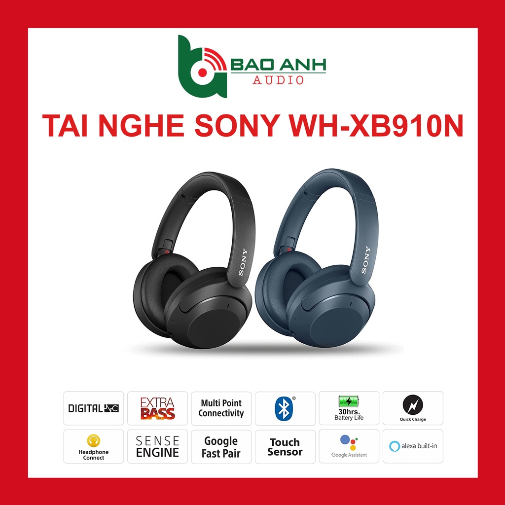Tai nghe Sony WH-XB910N - Hàng Chính Hãng