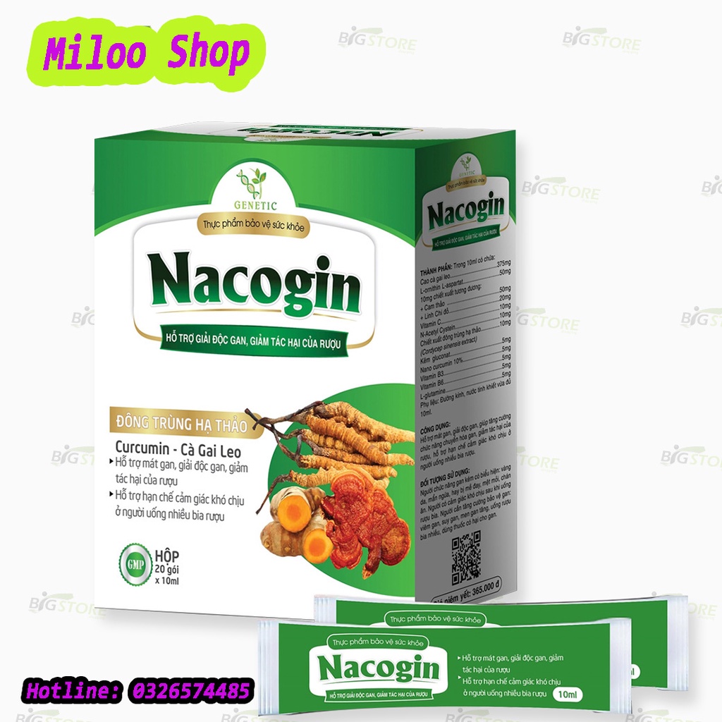 Giải Độc Gan Nacogin - Hỗ trợ mát gan, giải độc gan, giúp tăng cường chức năng chuyển hóa gan, Viện Hàn Lâm KHCN