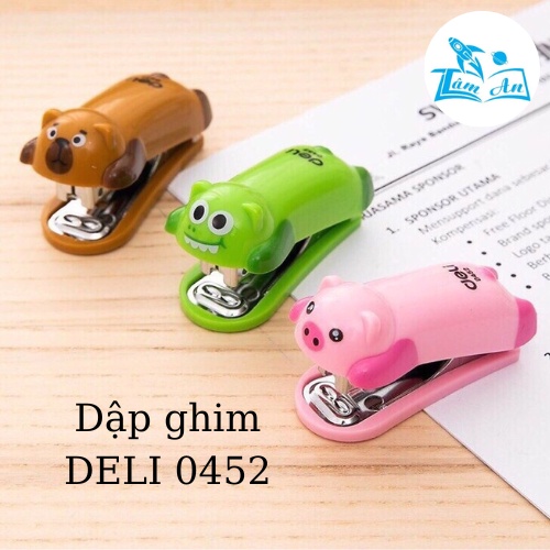 Kẹp ghim bấm giấy DELI mini hình động vật, siêu nhân dễ thương loại nhỏ (0452. 0249) tiện lợi; ghim bấm 0012