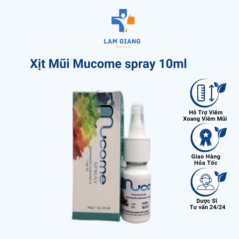 Xịt mũi Mucome và nhỏ mũi Mucome drop thế hệ mới hỗ trợ giảm hắt hơi,sổ mũi