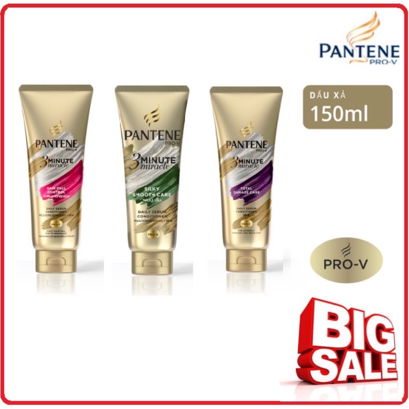 Kem Xả PANTENE Pro-V 3 Phút Dịu Kì Tuýp 150ml