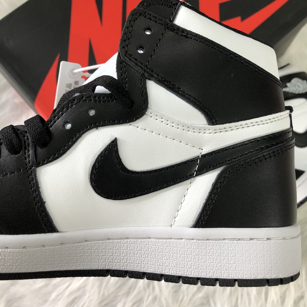 Giày Jordan 1 Panda Cổ Cao, Giày thể thao Jordan, Giày sneaker JD1 High đen trắng cao tặng Full bill box