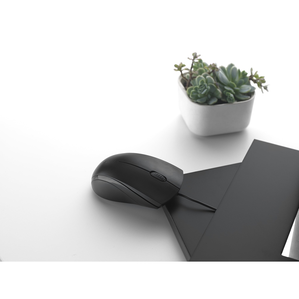 Chuột máy tính N1200 Silent siêu bền độ phân giải 1000dpi có dây dùng cho văn phòng cổng kết nối USB Rapoo Bexal RP11