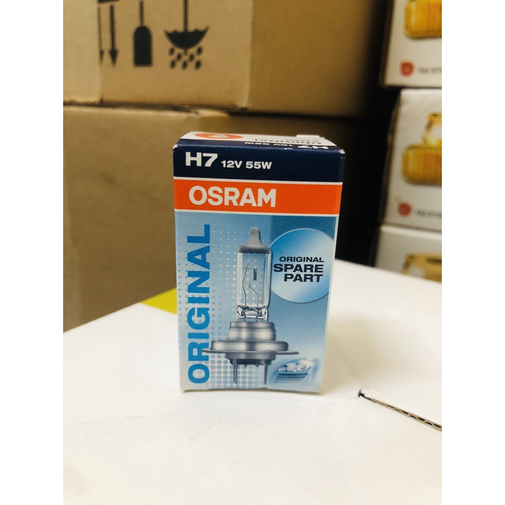 Bóng Đèn Pha Halogen Osram Đức 12V 55W dùng cho Ô tô, Xe máy ĐỦ CHÂN H1,H3,H4,H7,H8,H8B,H11,H15,H16,HB3, HB4, 880,881,