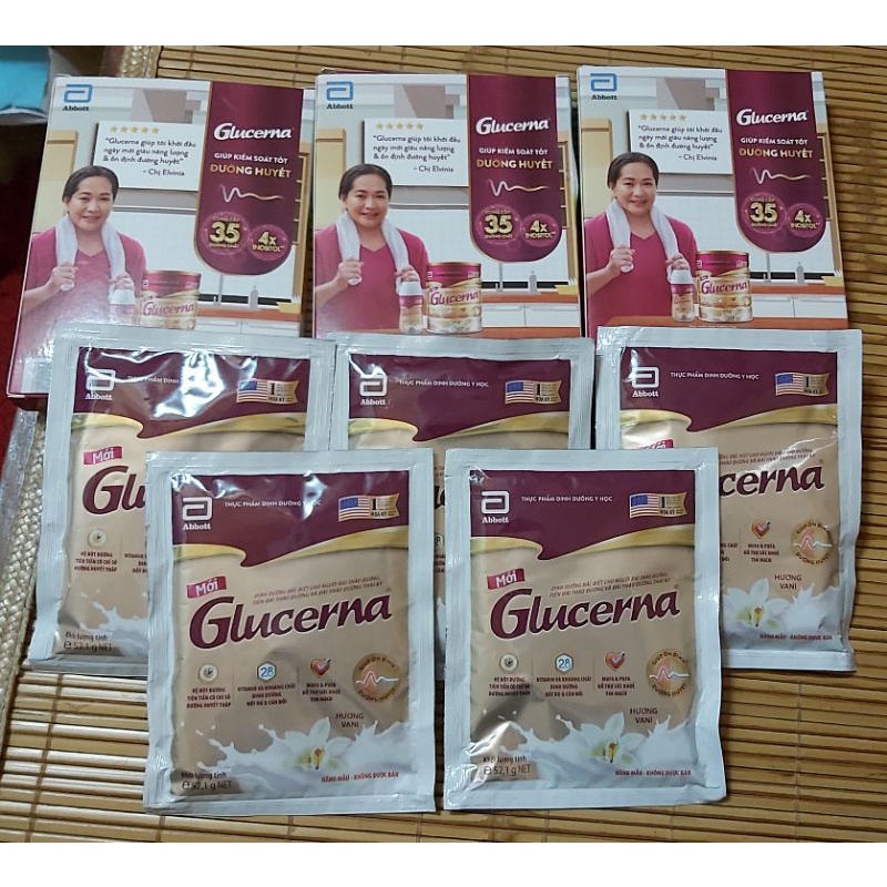 Sữa gói glucerna hàng sample date mới nhất 52,1g