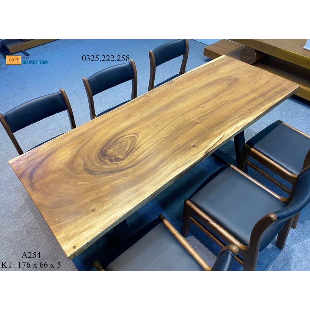 Bàn Cafe Gỗ Me Tây, Bàn Sân Vườn Gỗ Me Tây Dài 1,76m Rộng 66cm Dày 5cm