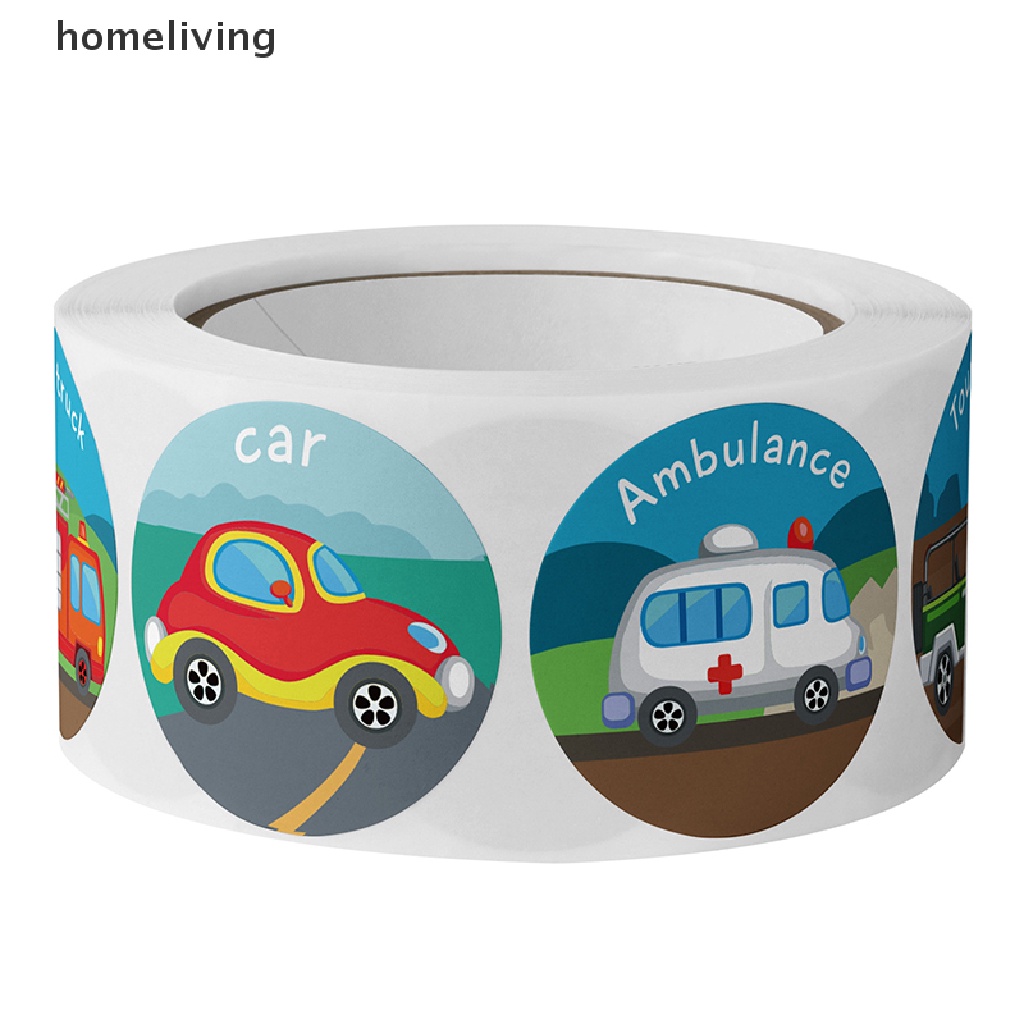 Bộ 500 Miếng Dán Hình Tròn 1inch Dễ Thương Dùng Làm Phần Thưởng / Nhận Dạng