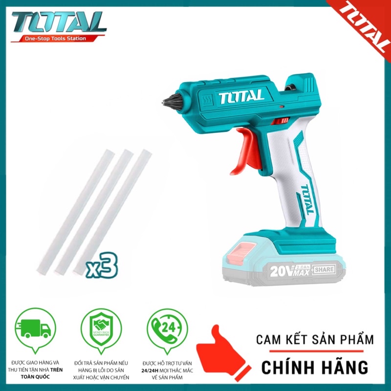 TOTAL Súng bắn keo dùng pin Lithium 20V TGGLI2001