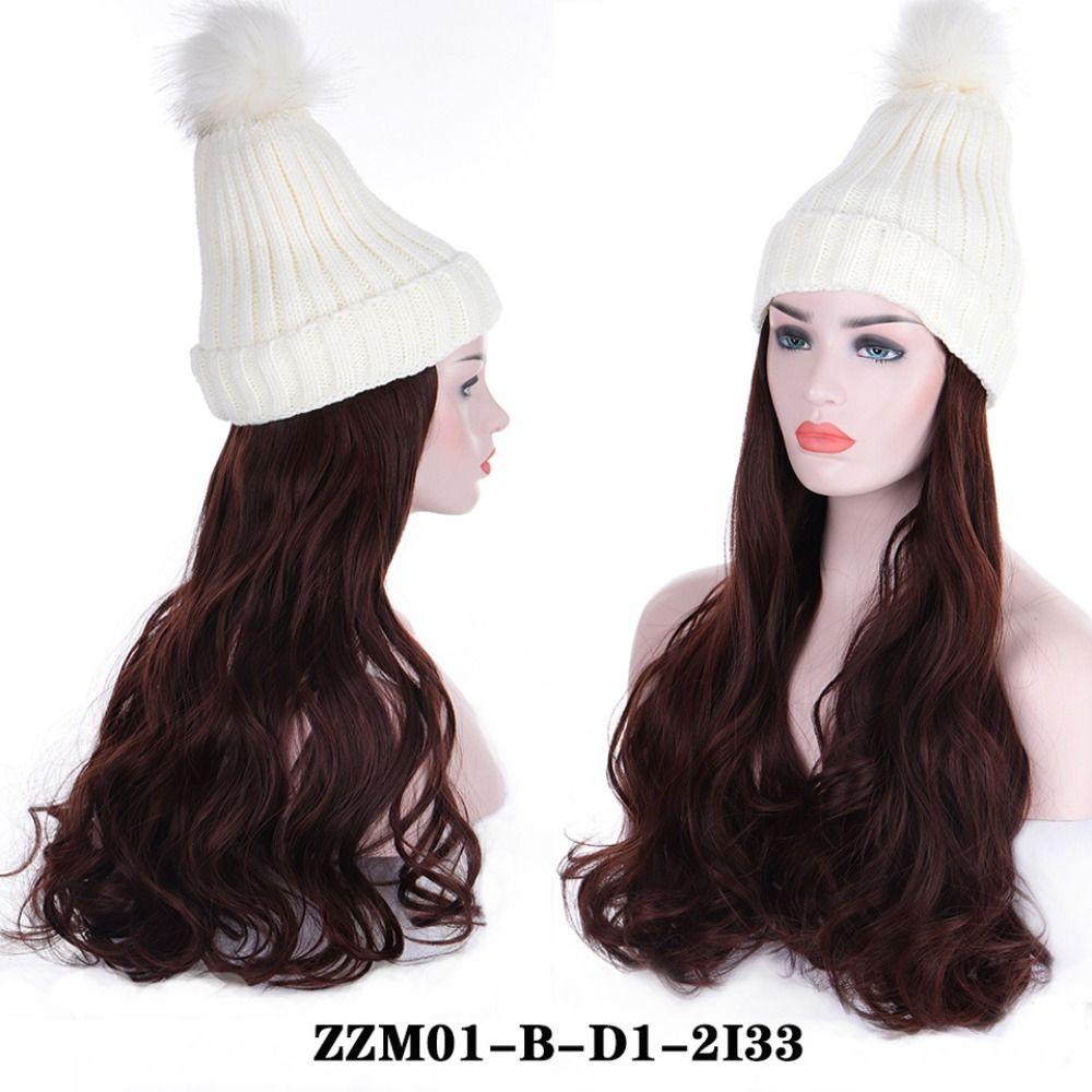 JARRED Tóc Giả Bằng Sợi Tổng Hợp Màu Nâu Tự Nhiên Kháng Nhiệt