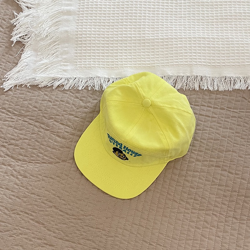 Mũ Lưỡi Trai Cotton Màu Trơn In Chữ Phong Cách Hàn Quốc Thời Trang Xuân Thu Cho Bé