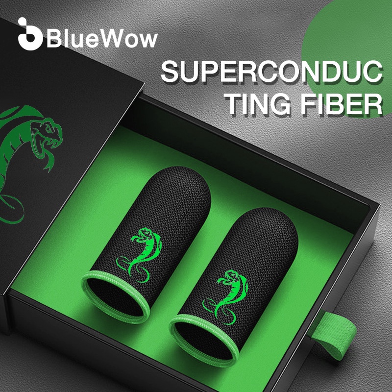 【Hàng Mới Về】BlueWow Snake/Cat Gaming Finger Sleeve Đầu ngón tay thoáng khí cho PUBG Trò chơi di động Màn hình cảm ứng Cũi ngón tay Che cảm ứng di động nhạy cảm COD