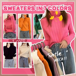 Áo sweater cổ lọ 7 màu thời trang