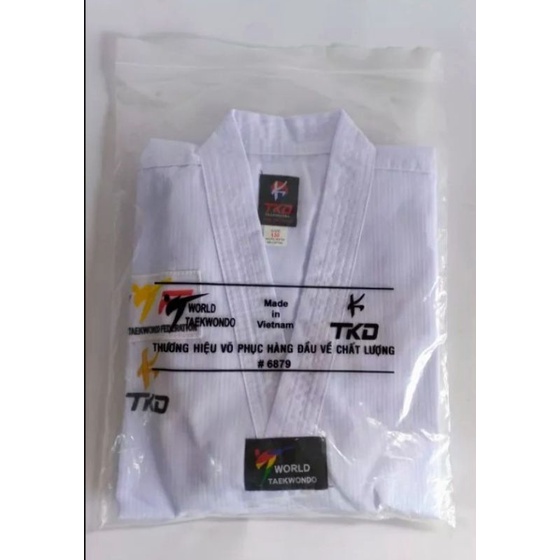 Võ Phục Taekwondo Vải Sọc Đẹp