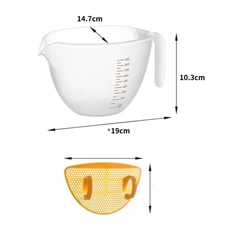 Cốc Đo Lường Làm Sạch Kem / Trà Sữa / Đậu Nành / Trái Cây / Gạo Cỡ Lớn Có Vạch Đo Tiện