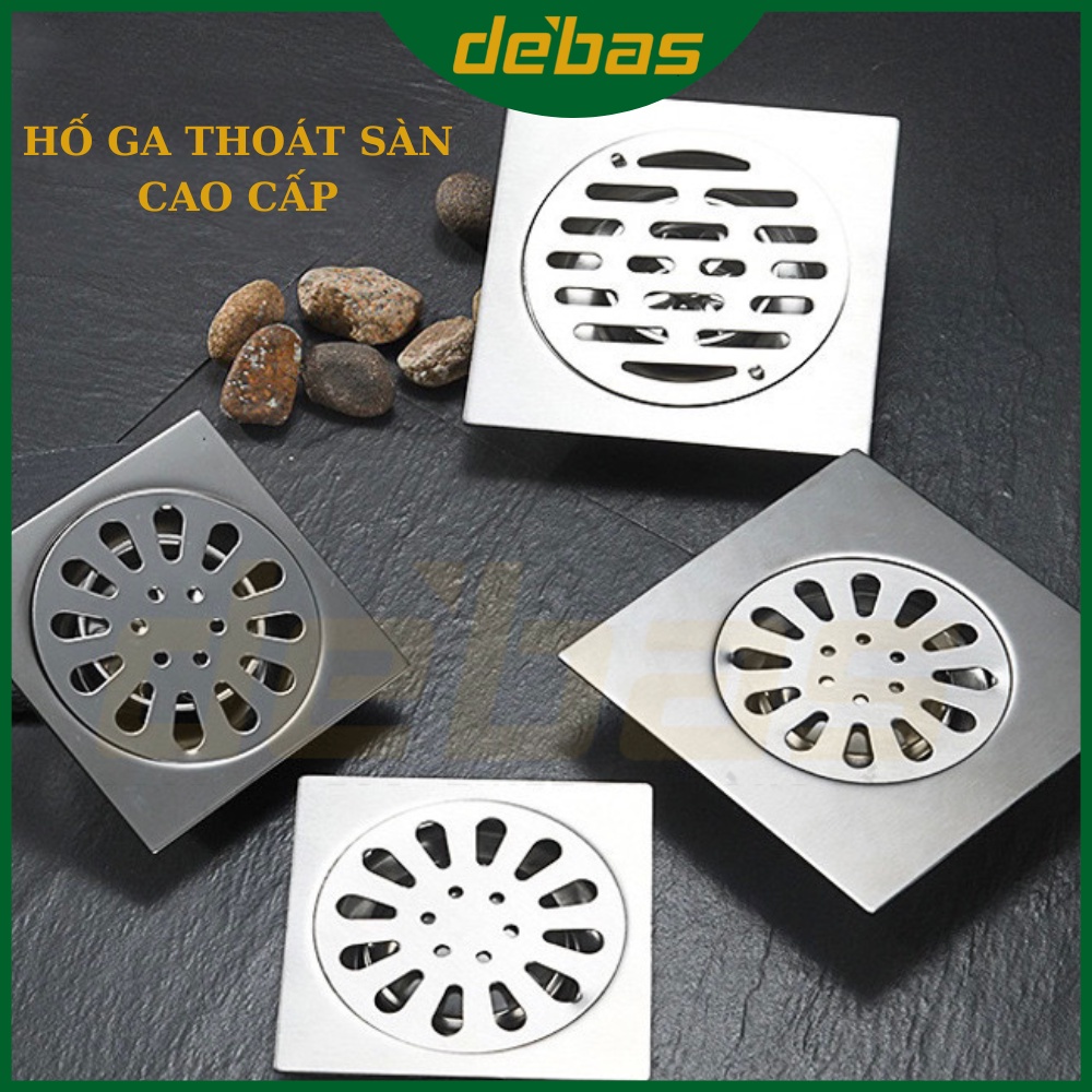 Ga thoát sàn inox 304 phễu thoát sàn ngăn mùi chặn rác thông minh Debas INOX Phi 76 90