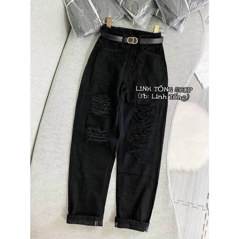 🔥Quần Baggy Jeans Lưng Cao Rách Cá Tính Hot | BigBuy360 - bigbuy360.vn