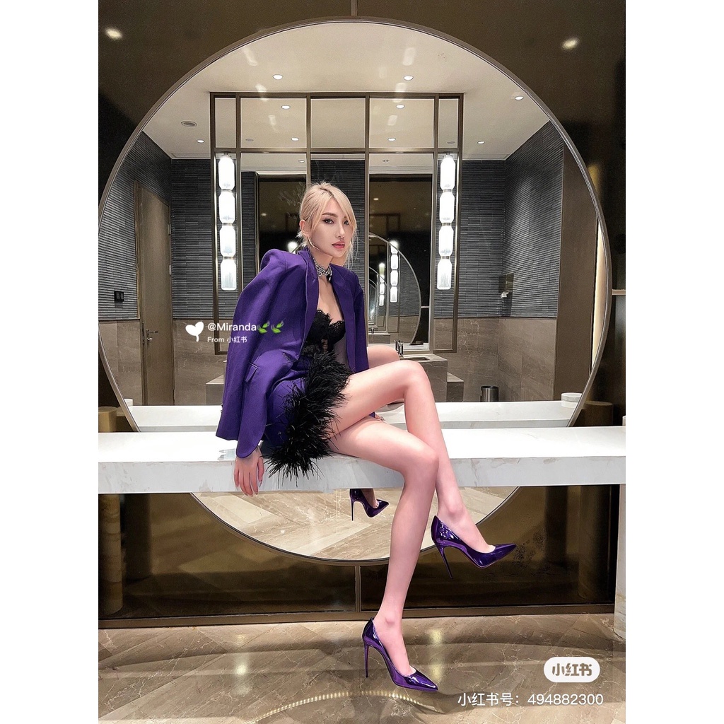 Giày cao gót nữ da thật thời trang cao cấp Christian Louboutin phong cách sang trọng, nổi bật