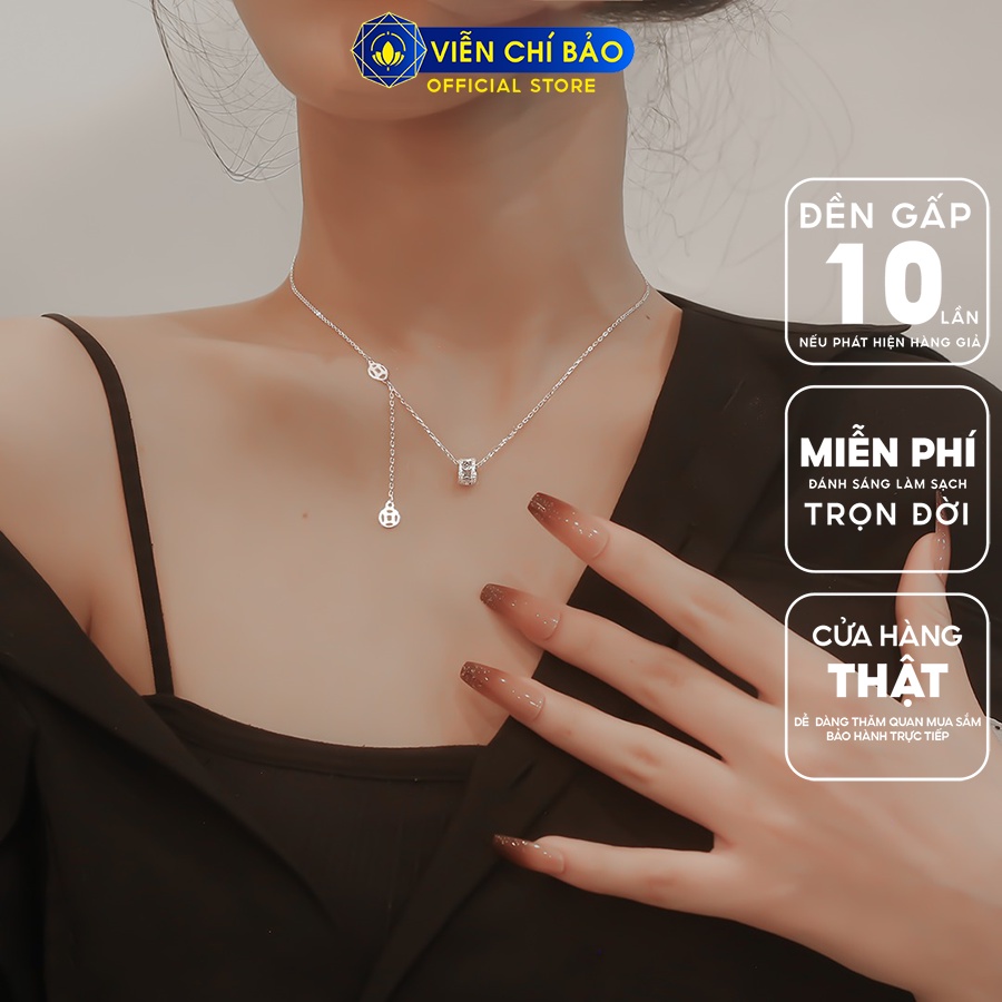 Dây chuyền bạc nữ kim tiền new chất liệu bạc 925 thời trang phụ kiện trang sức Viễn Chí Bảo D000217