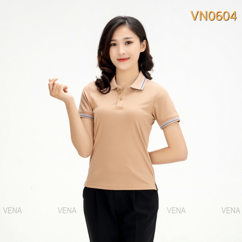 Áo Polo nữ VENA chất liệu CVC cao cấp mềm mịn, chống nhăn