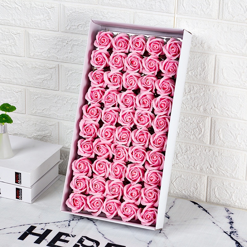 Hộp Hoa Hồng Sáp 50 Bông 5 Lớp Thơm Làm Bó Hoa Hộp Qùa Hà Nội Tiệm Qùa Tặng