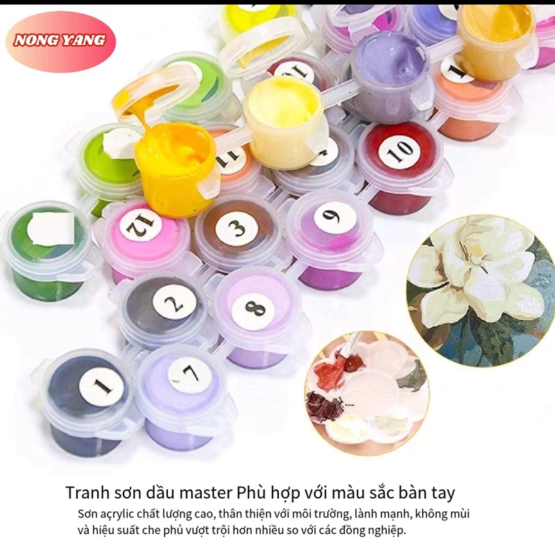 Nong Yang 【30*40cm】Tranh tô màu theo số / vẽ tay / tranh phong cảnh-bình minh, hoàng hôn, hoàng hôn / thẩm mỹ chữa bệnh / tranh trang