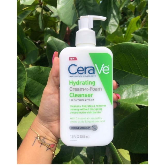 Sữa rửa mặt tẩy trang Cerave Hydrating Cream To Foam