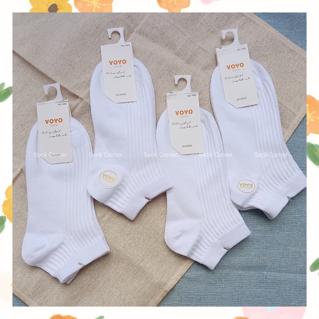[SOCK Corner] Tất/Vớ Cổ Thấp Trơn Trắng Cho Nữ