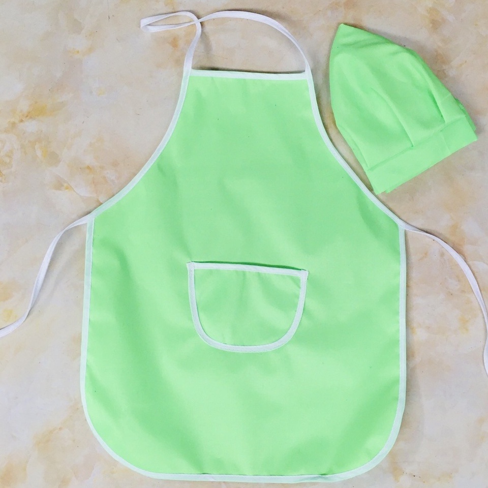 🍄 Sỉ Tạp Dề + Mũ Cho Bé Mầm Non Dài Thân 42cm. Bộ Yến + Nón Cho Bé Hóa Trang, Hướng Nghiệp Tại Hà Nội