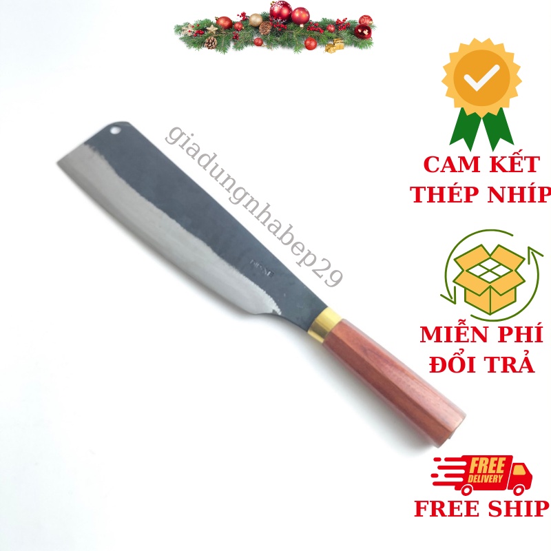 Dao băm thịt, thái rau, chặt gà, dao nhà bếp đa năng, thép nhíp liền khối dài 40cm