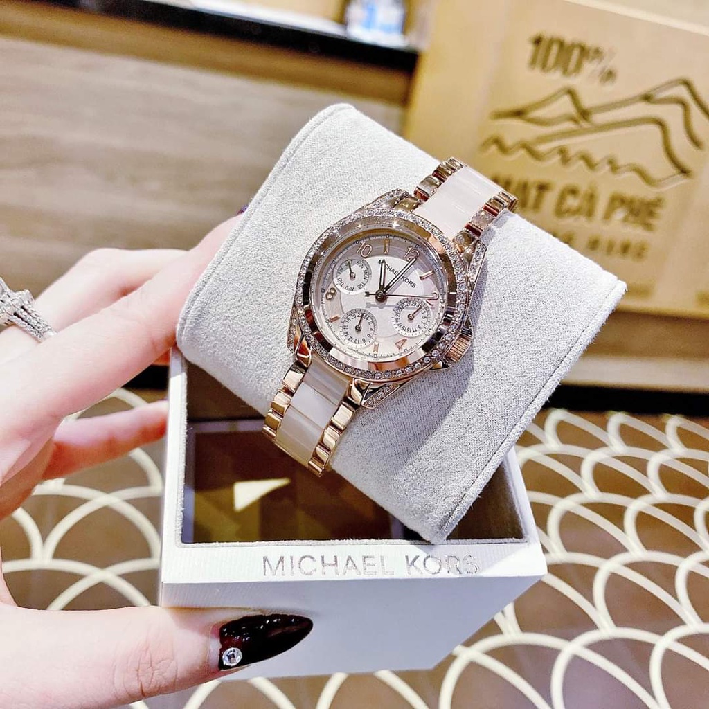 Đồng Hồ Nữ Michael Kors MK6175 Màu Rose Gold cực xinh size 32mm