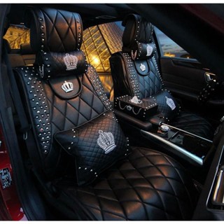  Bộ áo ghế Ô TÔ - Bọc Ghế Ô Tô chất liệu da Vương Miện & Thiên nga mềm mịn 