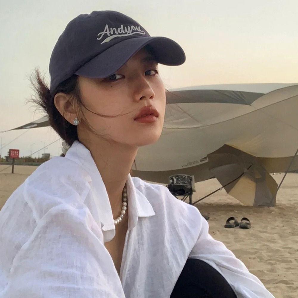 Mũ Lưỡi Trai Chất Liệu Cotton In Chữ Phong Cách Hip Hop Hàn Quốc Thời Trang Cho Nữ