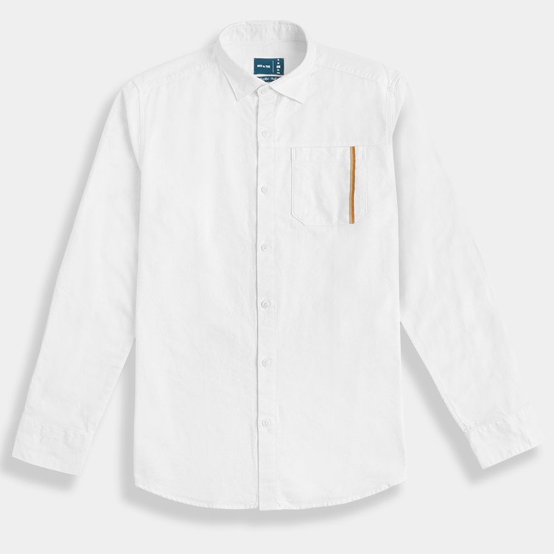 Áo sơ mi nam BEN & TOD tay dài công sở tôn dáng, vải cotton lụa không nhăn, thấm hút mồ hôi R1622BB1322