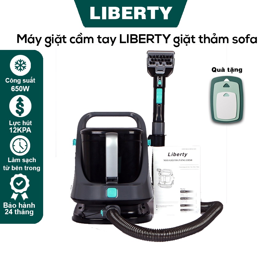 Máy giặt cầm tay LIBERTY LB268, Máy giặt thảm, sofa, rèm cửa, Làm sạch từ bên trong, Bảo hành 24 tháng