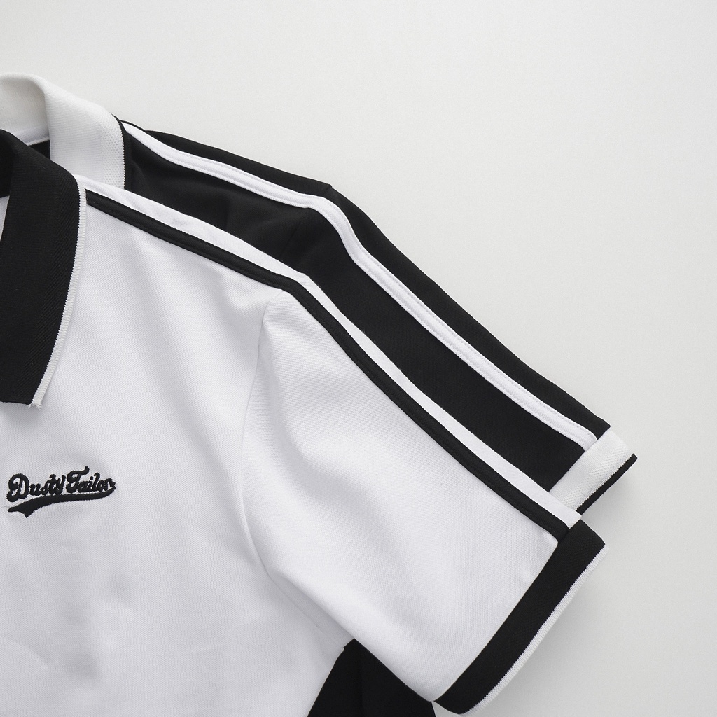 Áo polo Dusty Tailor chính hãng, thiết kế phối sọc độc đáo, vải cá sấu cotton 4c dày dặn cực bền màu, form áo slimfit
