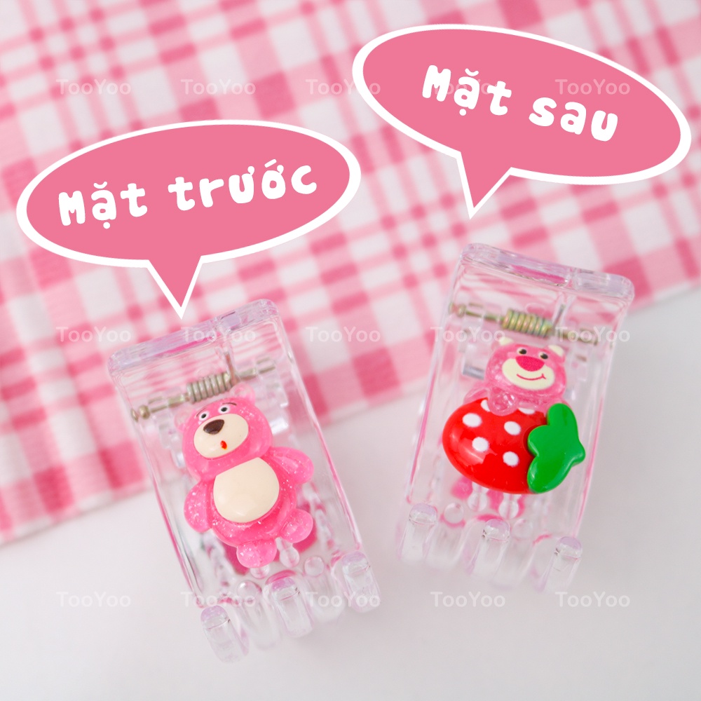 Kẹp tóc càng cua 5 răng Gấu Dâu Lotso dễ thương cute TY0331