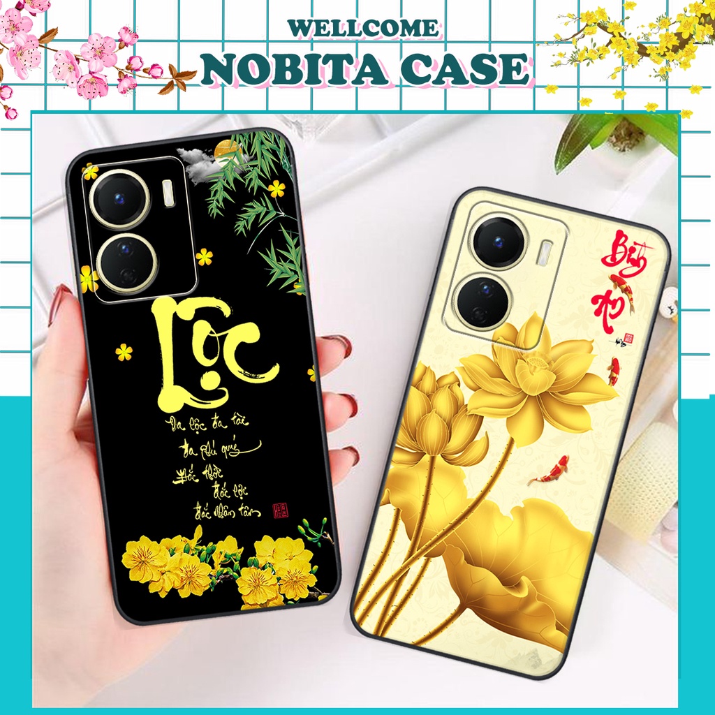 Ốp VIVO Y16 2022 in hình 3D thư pháp,tài lộc ,bình an,bền,đẹp