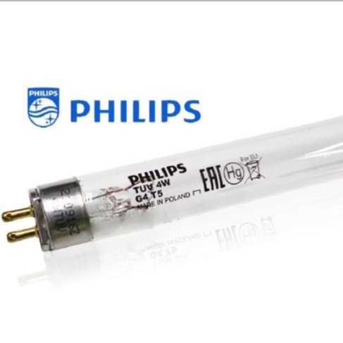 (đèn diệt khuẩn)Combo 2 Bóng đèn cực tím Philips dùng cho máy tiệt trùng UV 4W Haenim, máy Upang, máy Fatz Baby 15cm