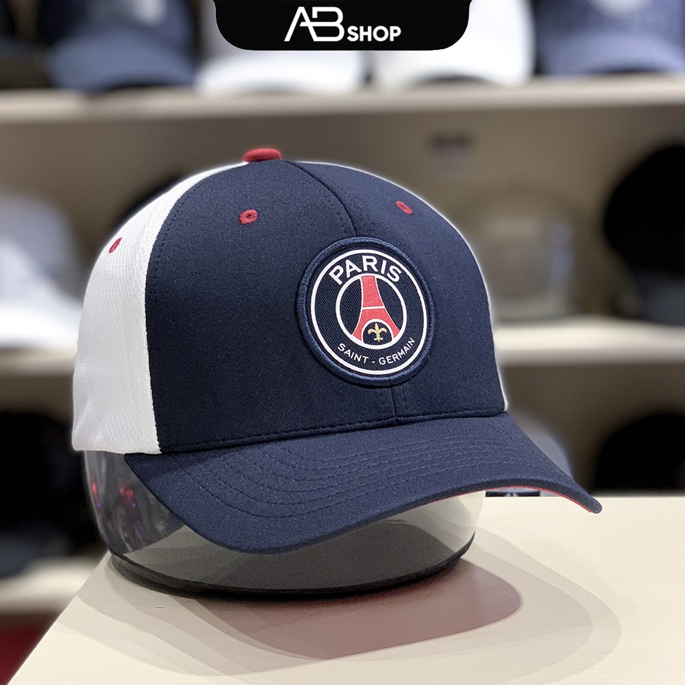 Mũ Nón Lưỡi Trai PSG Paris Trắng Và Xanh Bít Đuôi