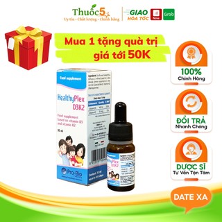 HealthyPlex D3K2 vitamin d3k2 bổ sung vitamin cho bé lọ 10ml