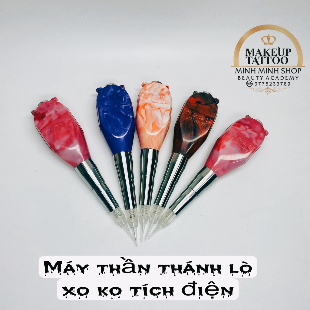 Máy Phun Xăm Thần Thánh Kim Lò Xo Tích Điện. Chỉnh Kim Chính Hãng