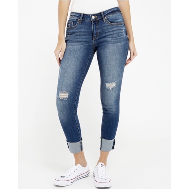 (Q979) Quần jeans dáng ôm màu xanh xuất khẩu (Size 5/26) - Thanh lý vnxk