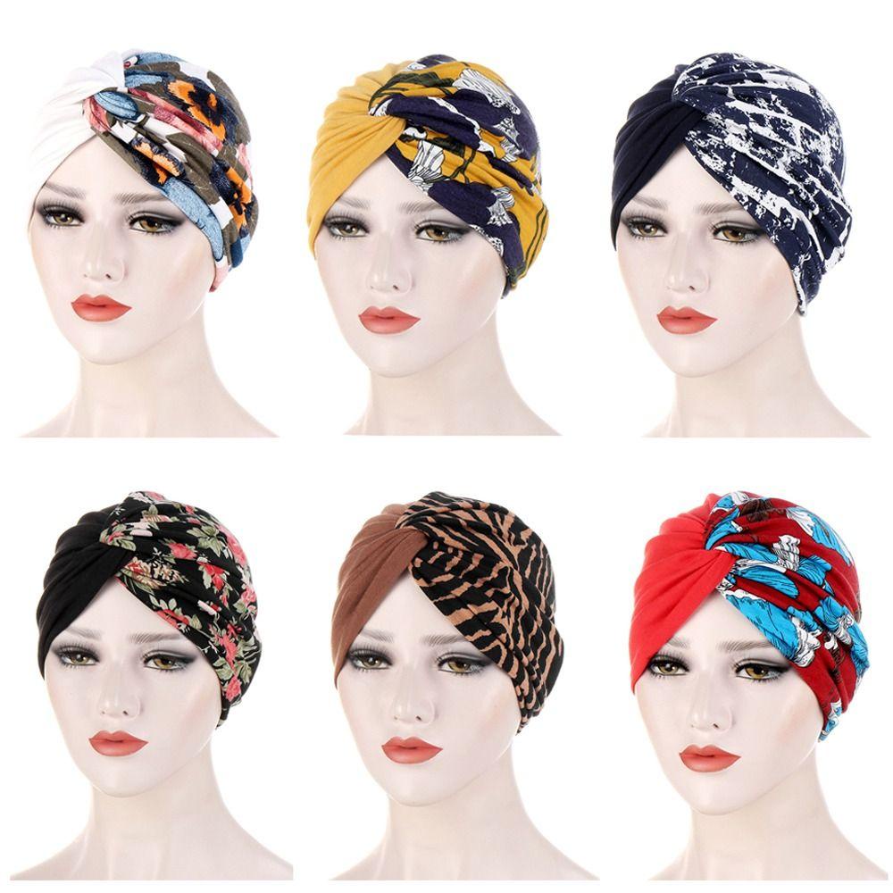 Mũ Turban In Hoa Phong Cách Banadan Thời Trang