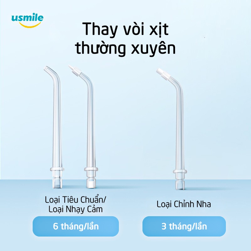 Bộ 2 vòi xịt thay thế máy tăm nước usmile - Chính Hãng